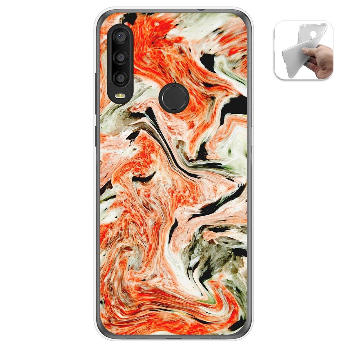 Tumundosmartphone Funda Gel Tpu para Alcatel 1SE 2020 diseño Mármol 12 Dibujos