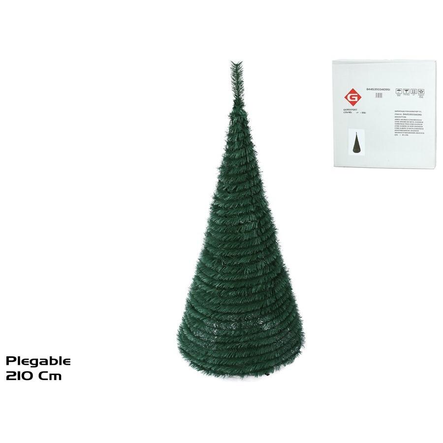 Gerimport Árbol Navidad cono 81x210 cm ideal para la decoración