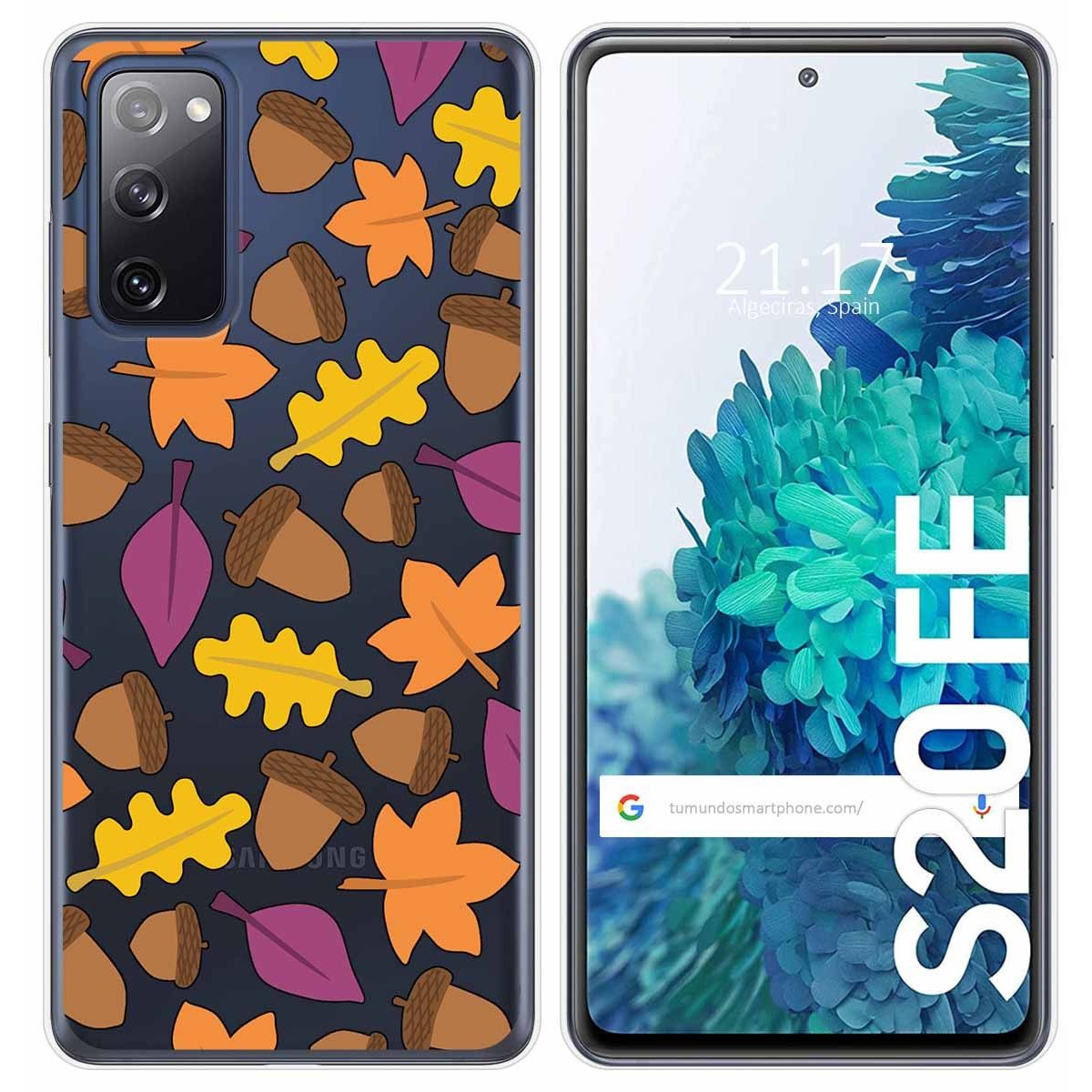 Tumundosmartphone Funda Gel Transparente para Samsung Galaxy S20 FE diseño Otoño Dibujos