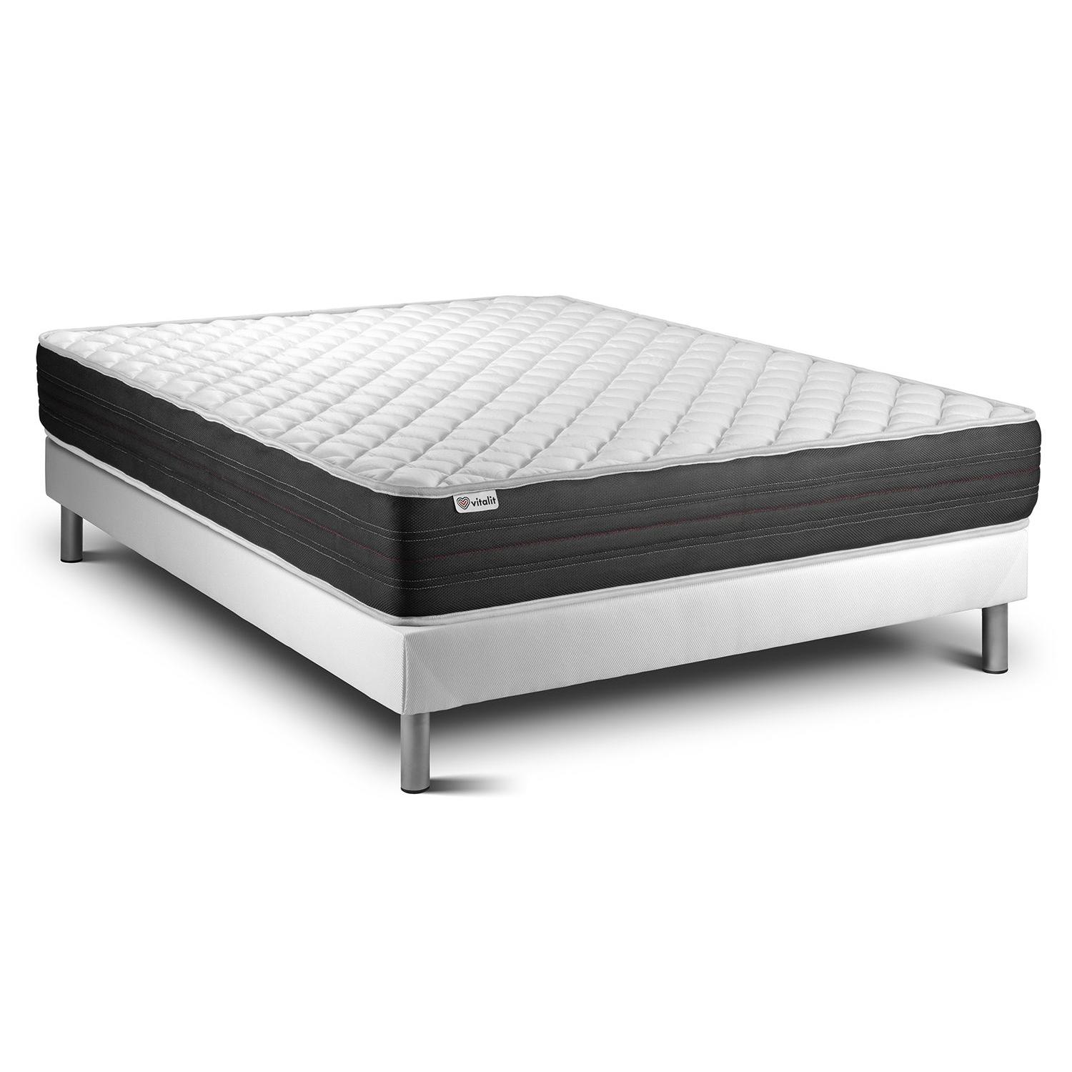 Conjunto VITAL MEMO ONE 180 x 220 cm somier Kit blanco
