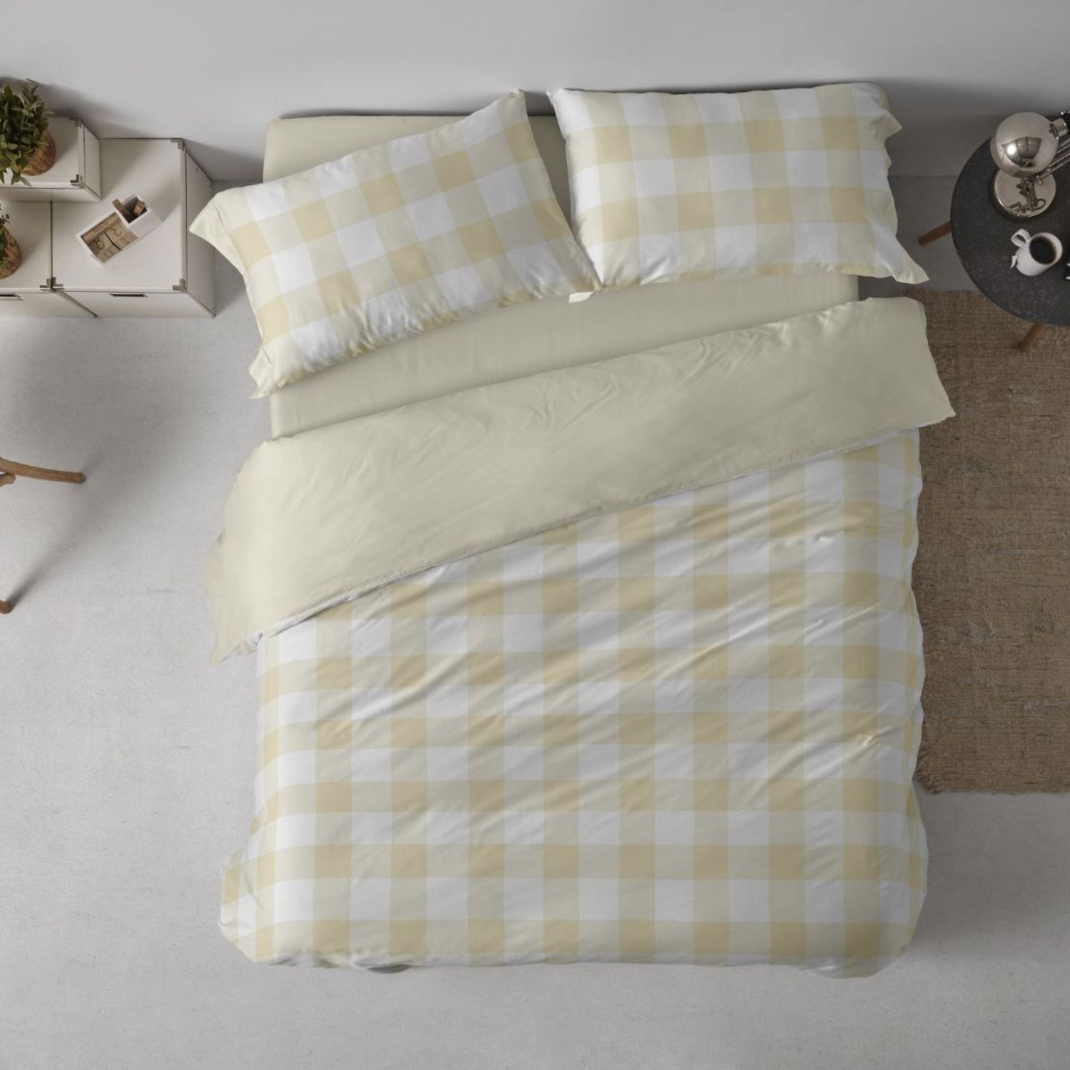 Funda Nórdica BURRITO BLANCO 50% Algodón Diseño Geométrico Azul - Tacto Suave, Fácil Planchado, Alta Durabilidad - Cama 90-200cm