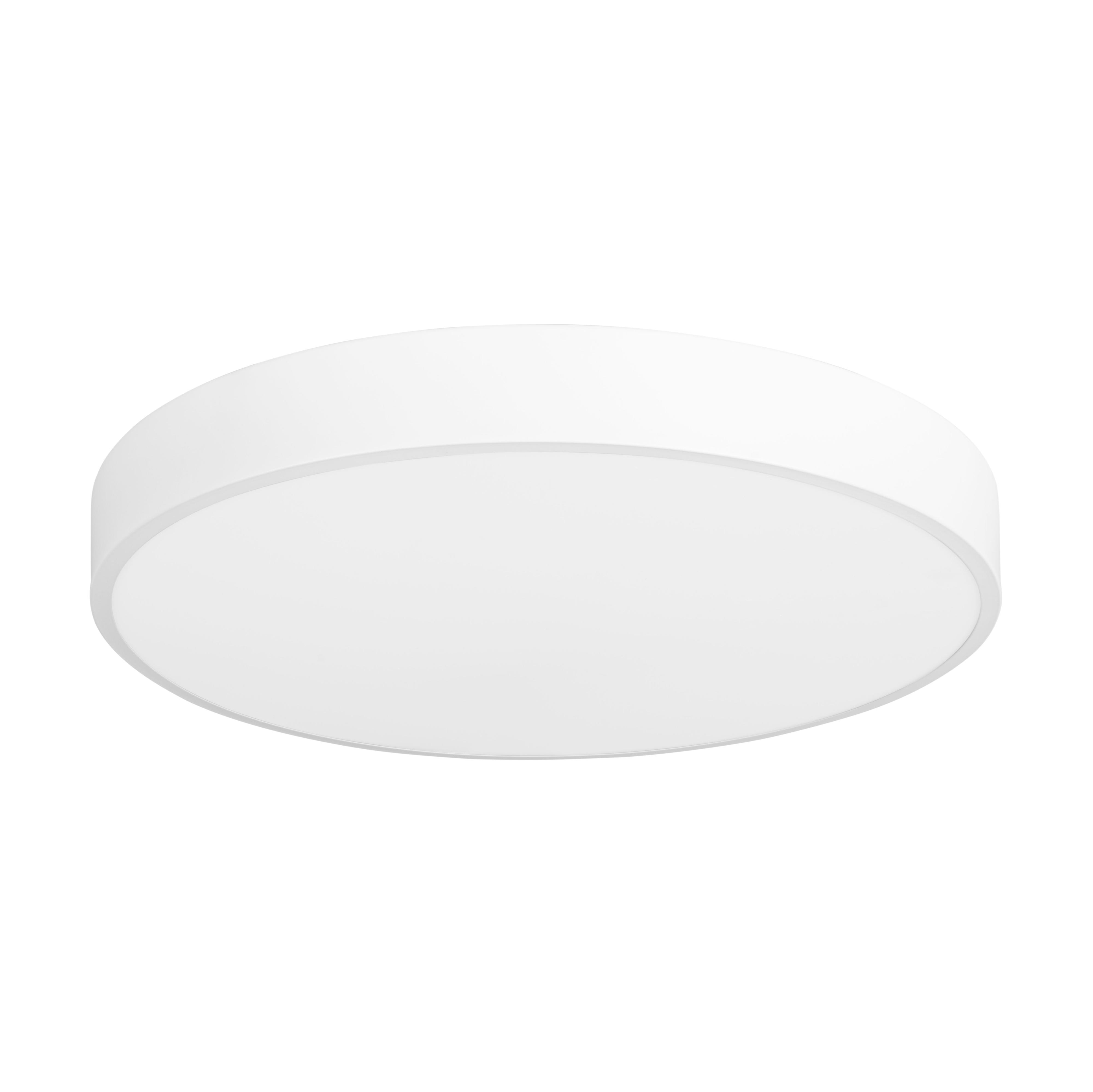 Forlight Stac - Plafón de Techo LED 60cm para Exterior con Luz Neutra 4000K de Acero en Color Blanco