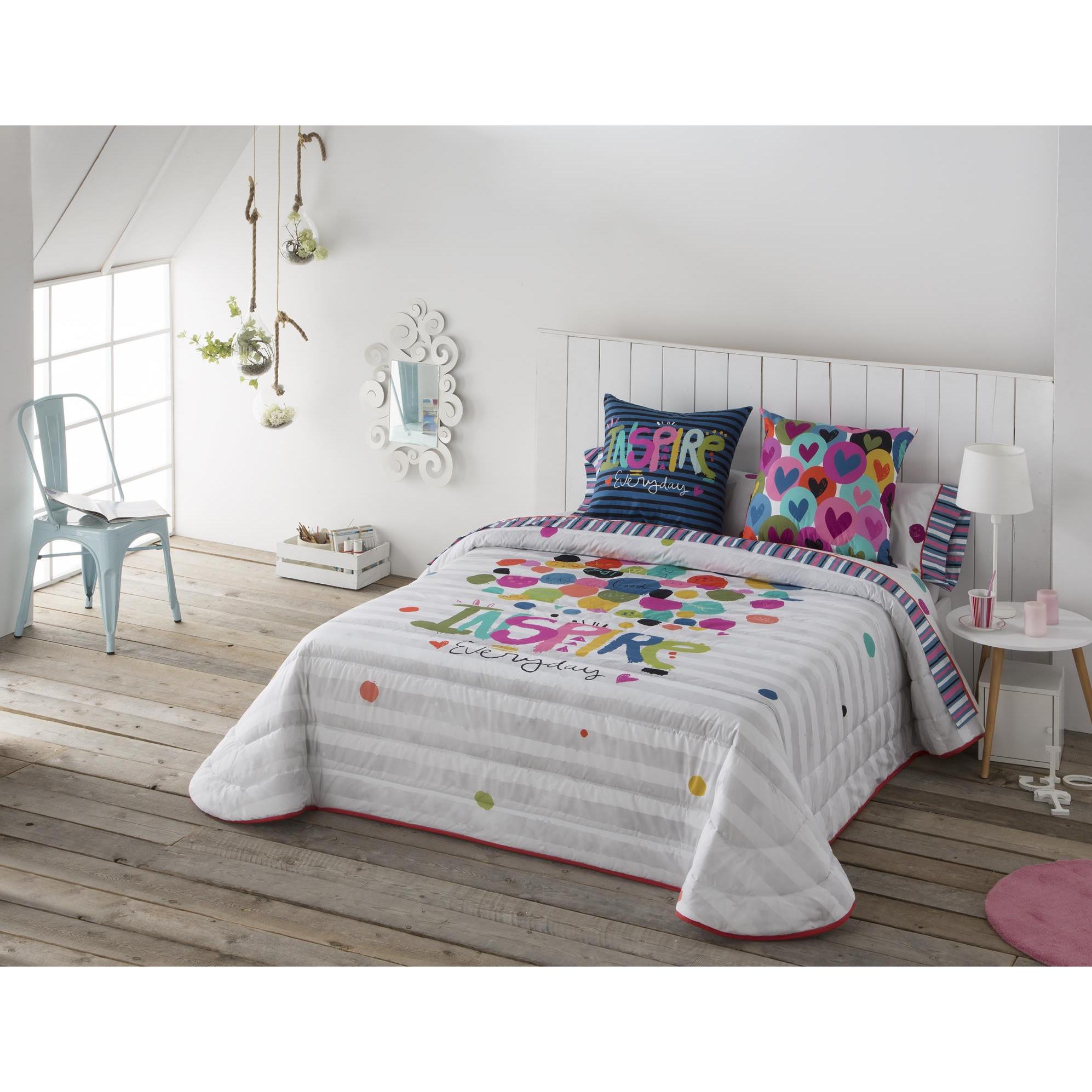 JVR - Colcha Bouti modelo JOY  - Tejido 100% Algodón - Estampado digital - Cama 80/90/105/135/150 - Fabricado en España