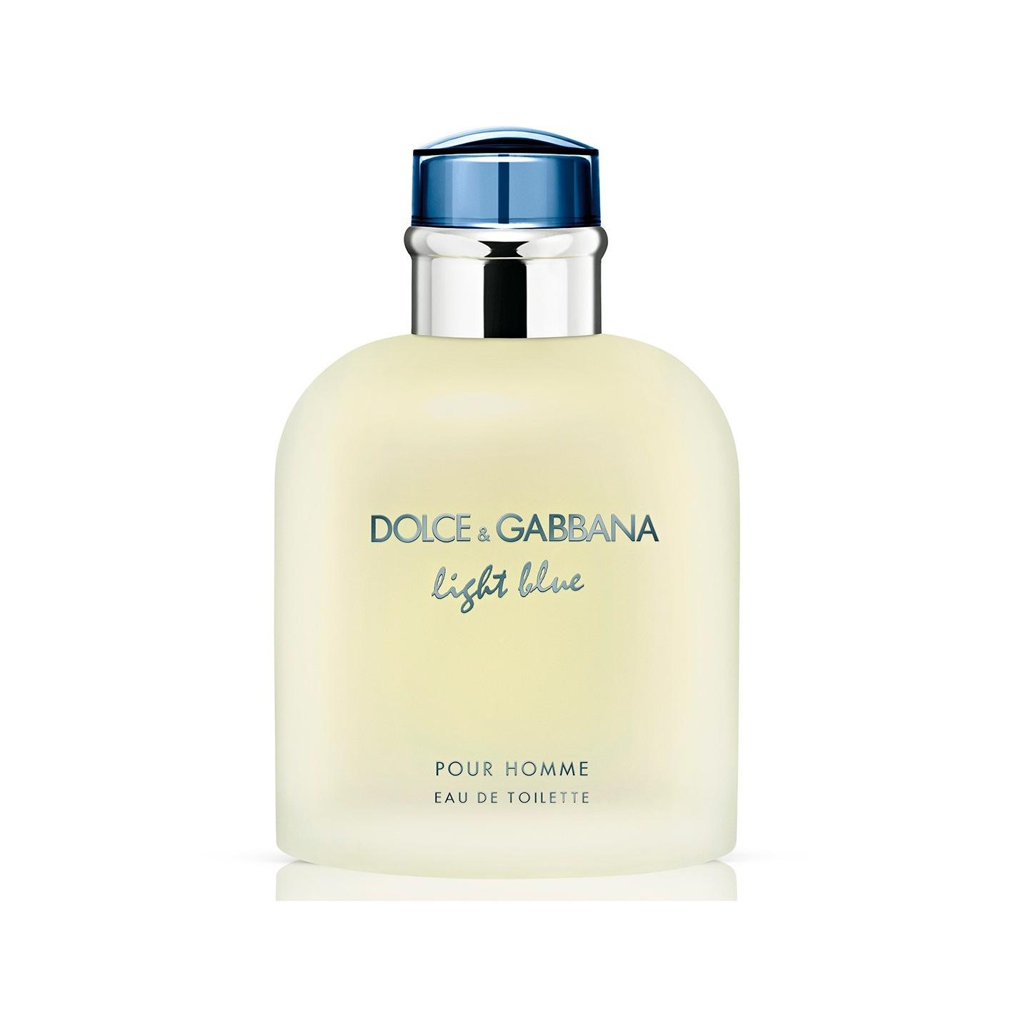 Dolce & Gabbana - Light Blue Pour Homme EDT para hombre, fragancia fresca y especiada con notas sensuales mediterráneas, eau de toilette original ideal para seducir y cuidarse diariamente