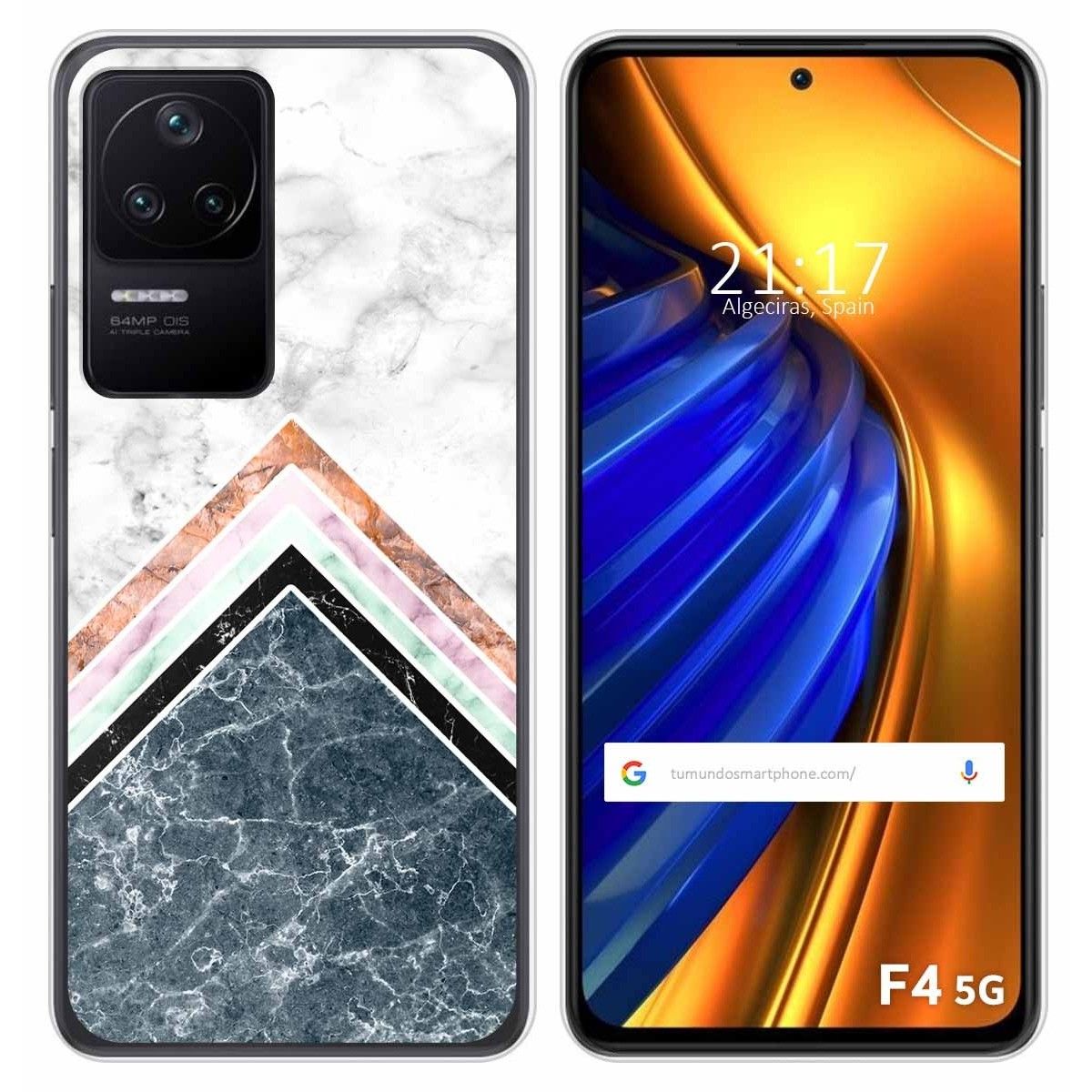 Funda Silicona para Xiaomi Poco F4 5G diseño Mármol 05 Dibujos