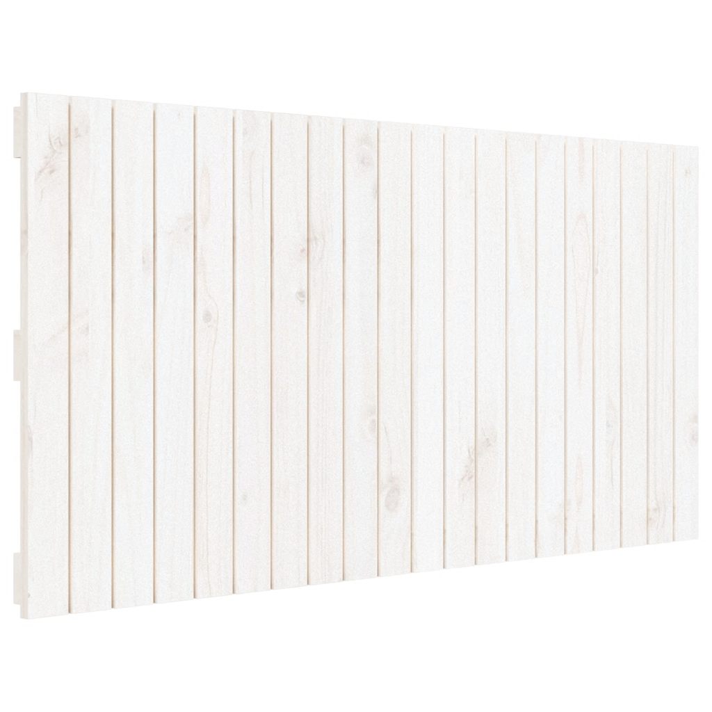 vidaXL Cabecero de cama pared madera maciza pino blanco 127,5x3x60 cm