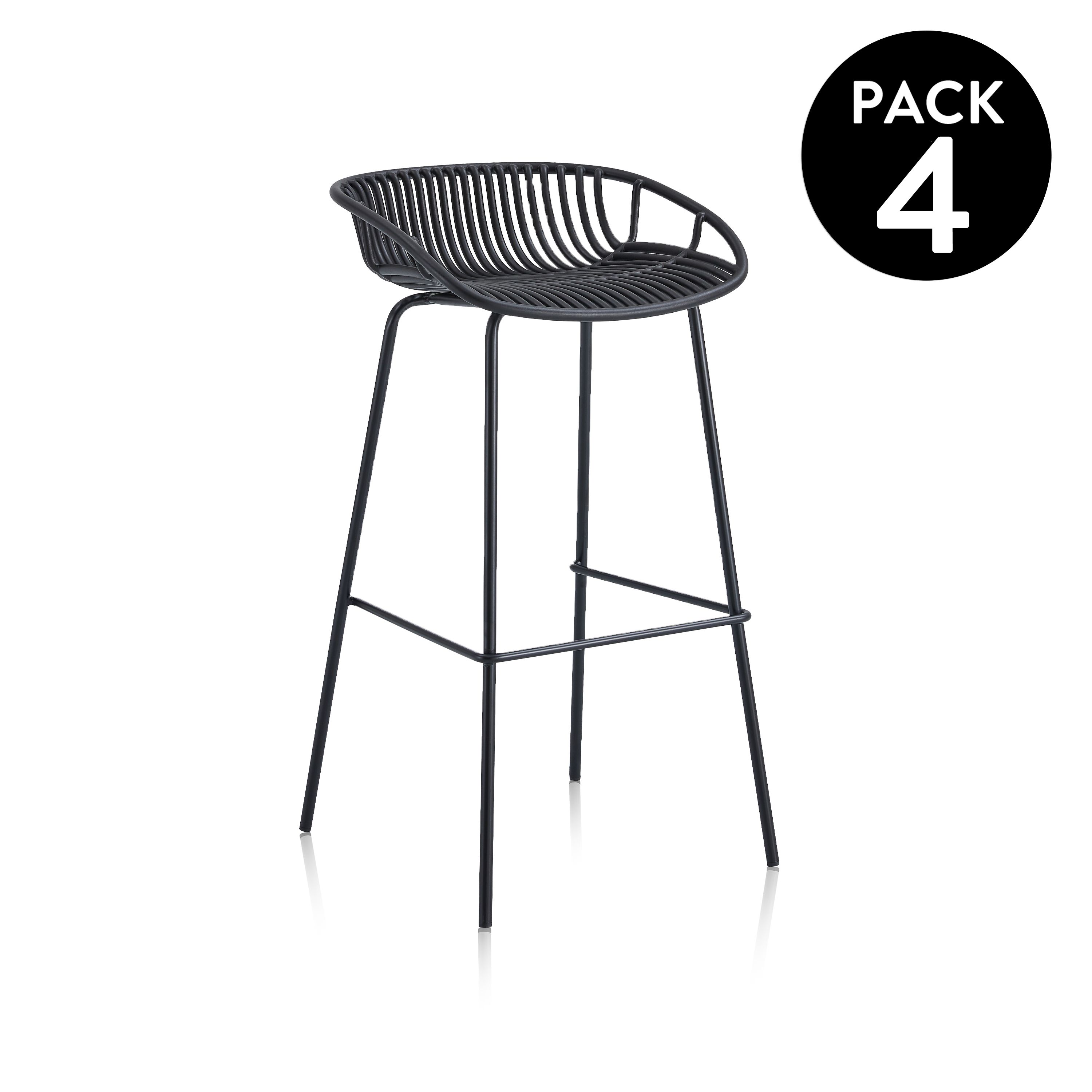 Pack 4 taburetes altos 88x47 cm Ari