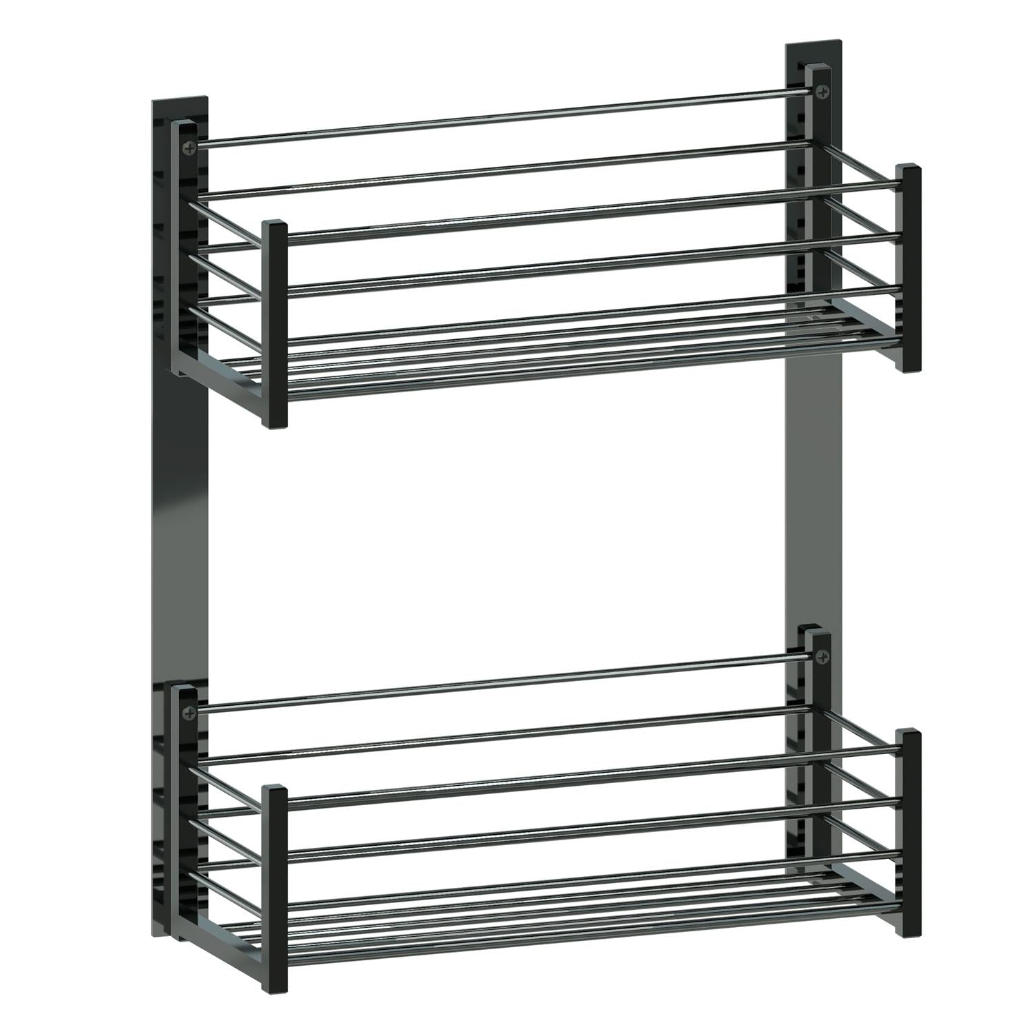 BELTRAN 4036 DELUXE Jabonera Deluxe Doble De 35 cm Cromo Negro Atornillar - ref: 064-4036