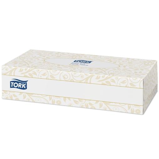 Tork pañuelos faciales extra suaves premium 2 capas blanco -caja 100 ud-