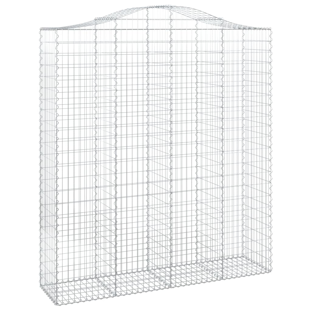 vidaXL Cestas de gaviones 2 uds forma de arco hierro 200x50x220/240 cm