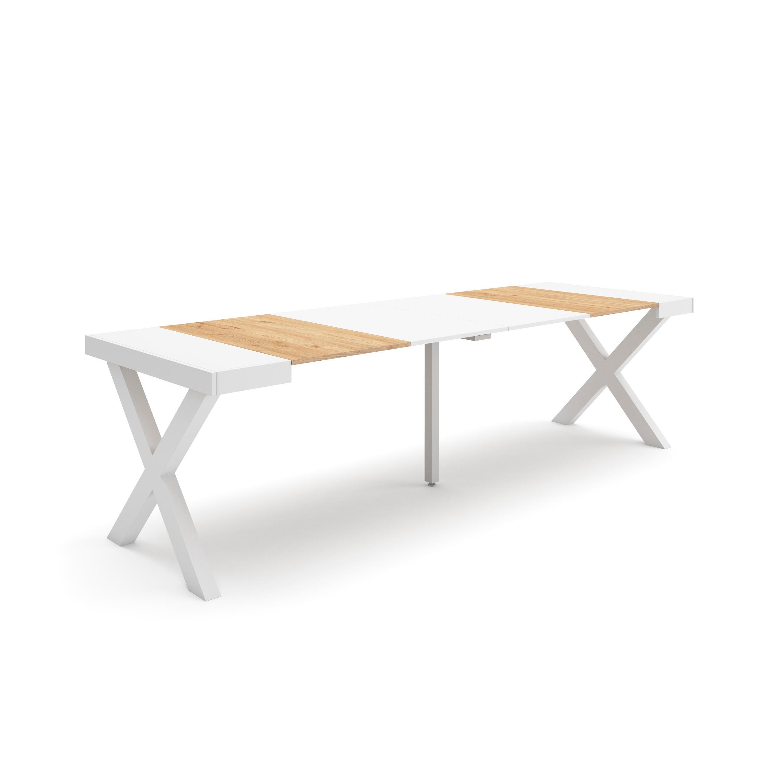 Skraut Home, Mesa Consola Extensible, Mesa Auxiliar, Tapa, 58/262x90x73cm, Práctica y Versátil, Varios colores disponibles