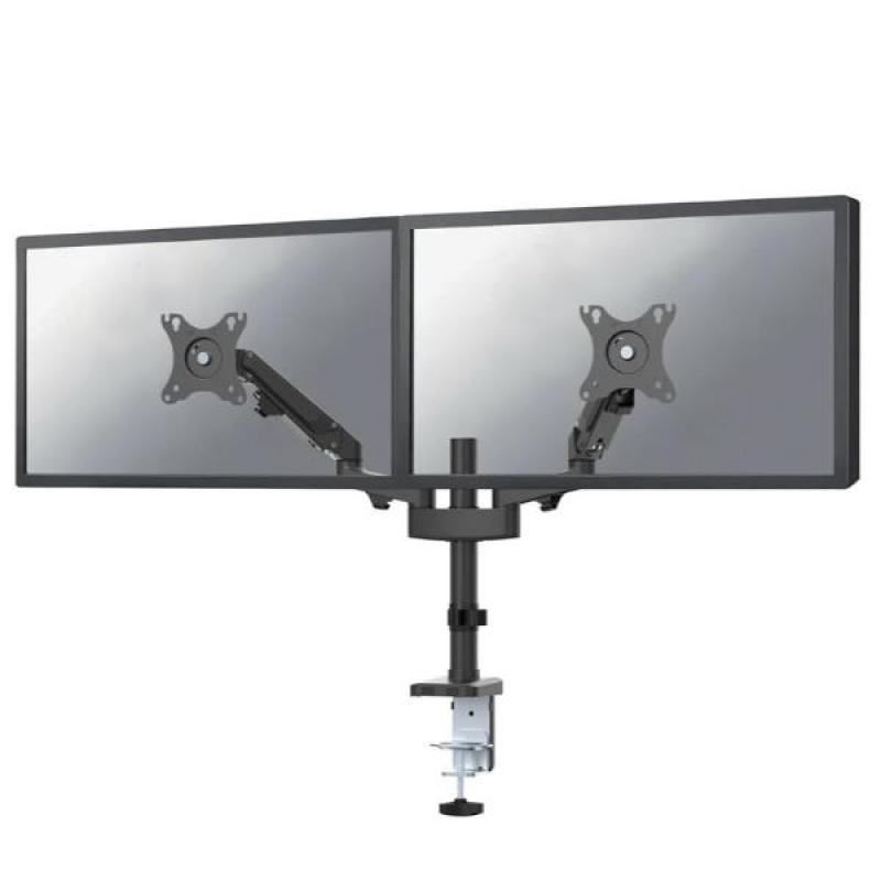 Brazo para dos monitores Neomounts DS70-750BL2 - 17-27 pulgadas - 2-7 kg/pantalla - resorte de gas - negro