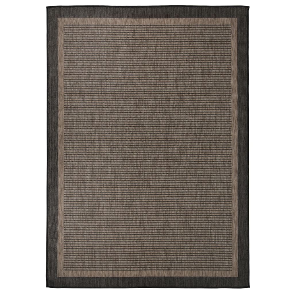 Vidaxl Alfombra de Exterior de Tejido Plano 200x280 Cm - Color Gris, Taupé, Marrón