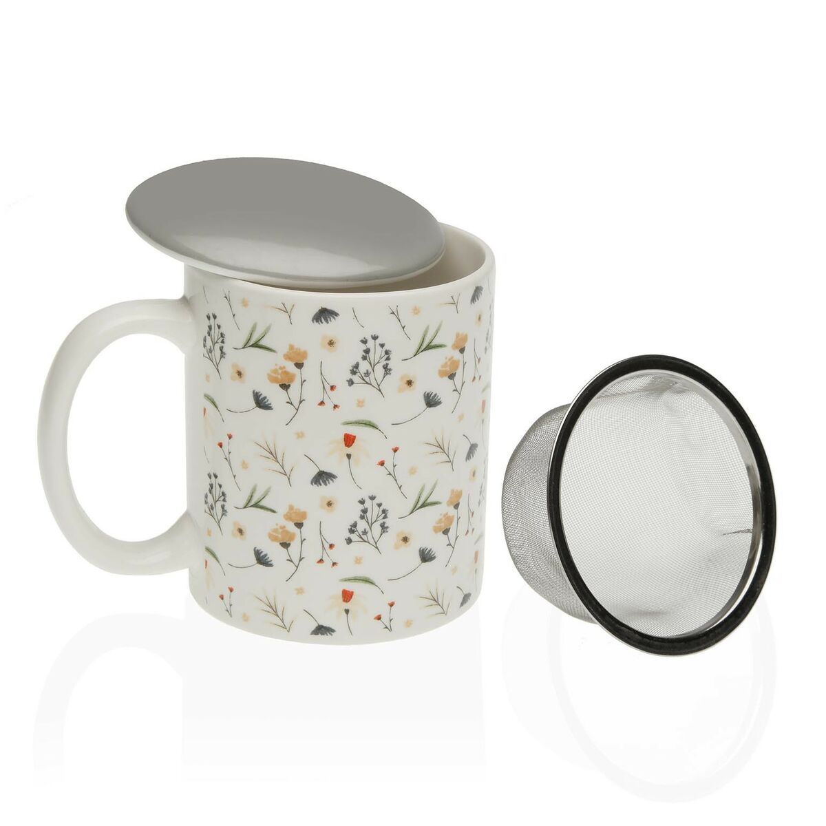 Taza Con Filtro Para Infusiones Versa Alfama Porcelana Gres (8 X 10 X 8 Cm)