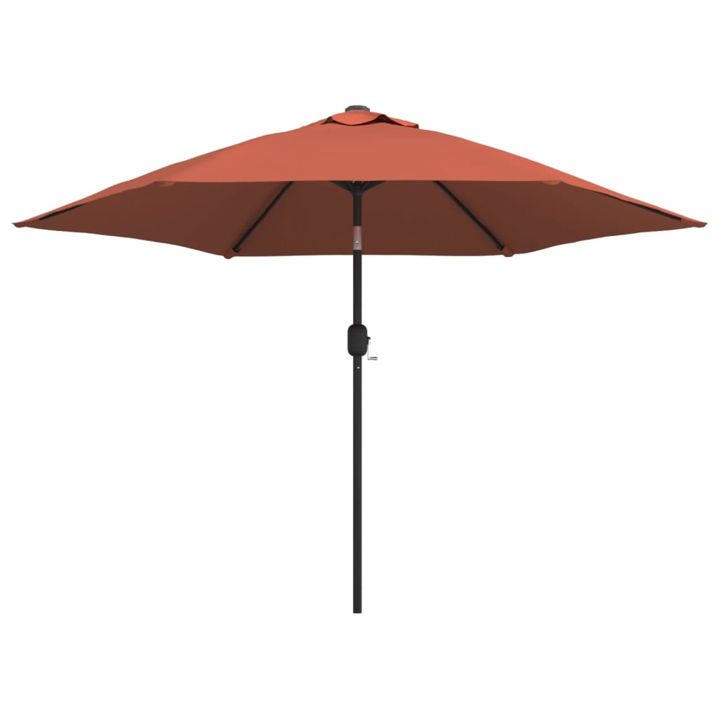 vidaXL Sombrilla de jardín con palo de metal terracota 300 cm