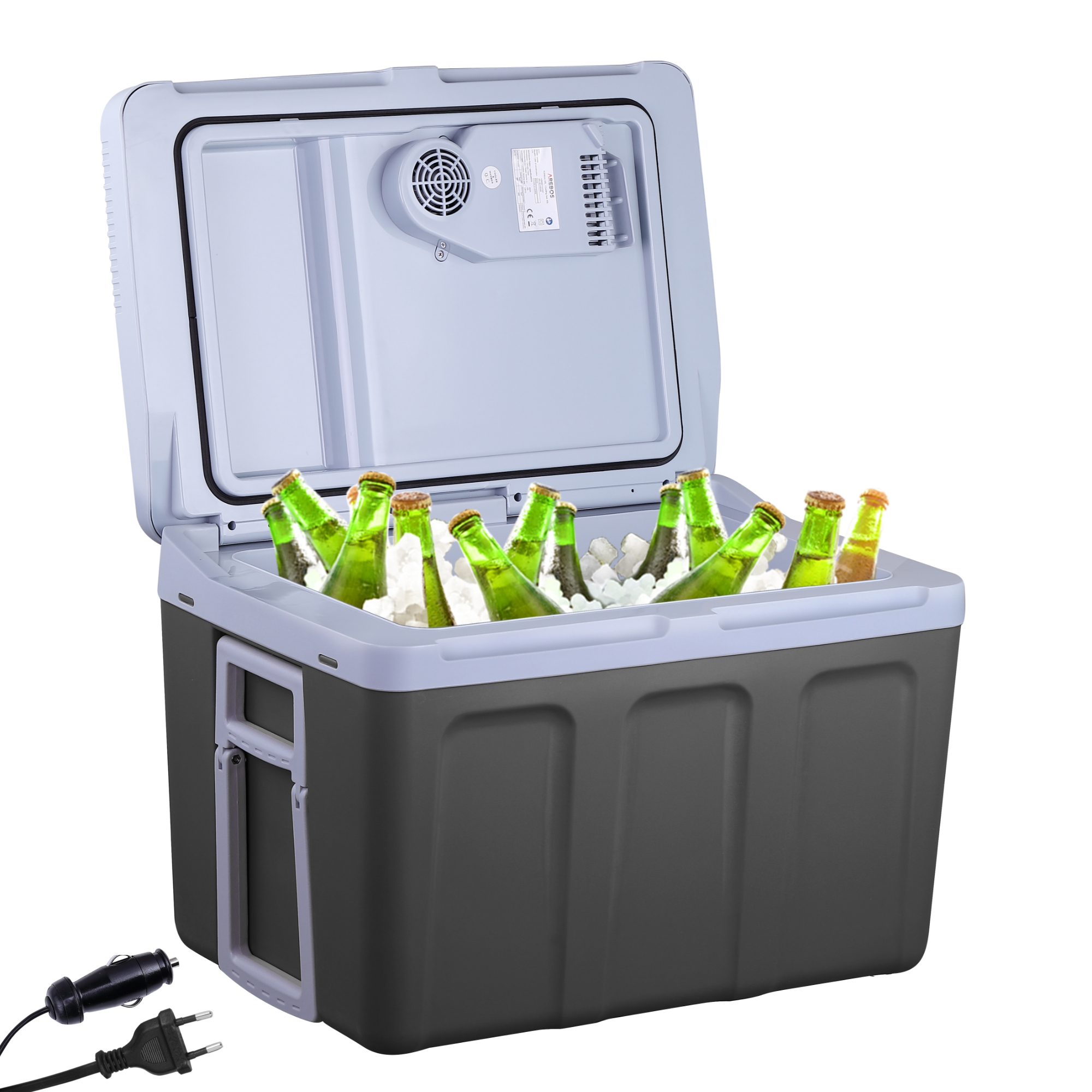 AREBOS Termoeléctricas coche caja 40 L fría mantener la caja caliente 12V 230V