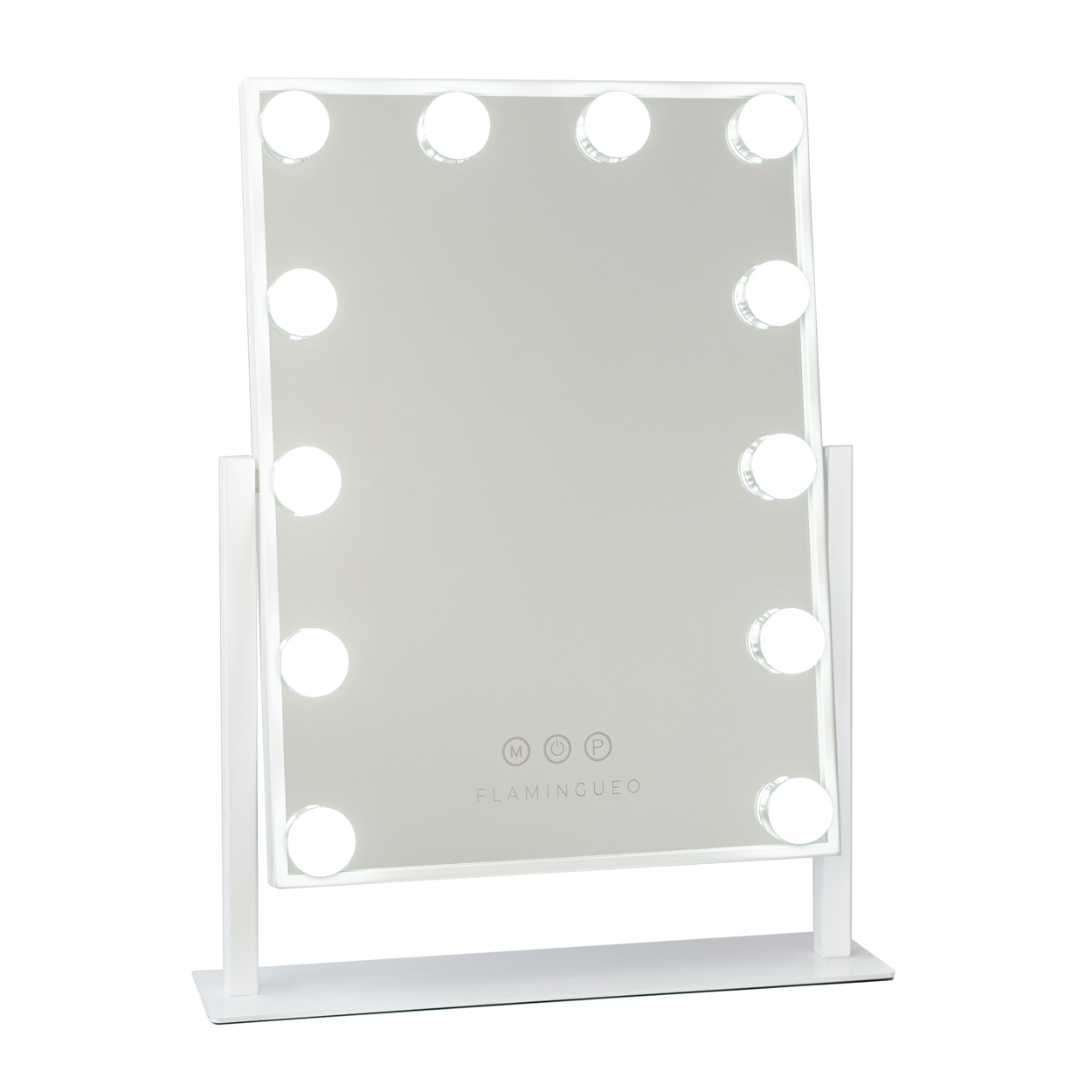 Flamingueo Espejo Maquillaje Luz 12 Luces LED Tocador Maquillaje 3 Modos Luz Espejos con Luz Maquillaje Espejo Tocador Espejo Aumento Control Tactil Espejo de Mesa para Maquillaje Espejo Led Espejo Mediano Maquillaje