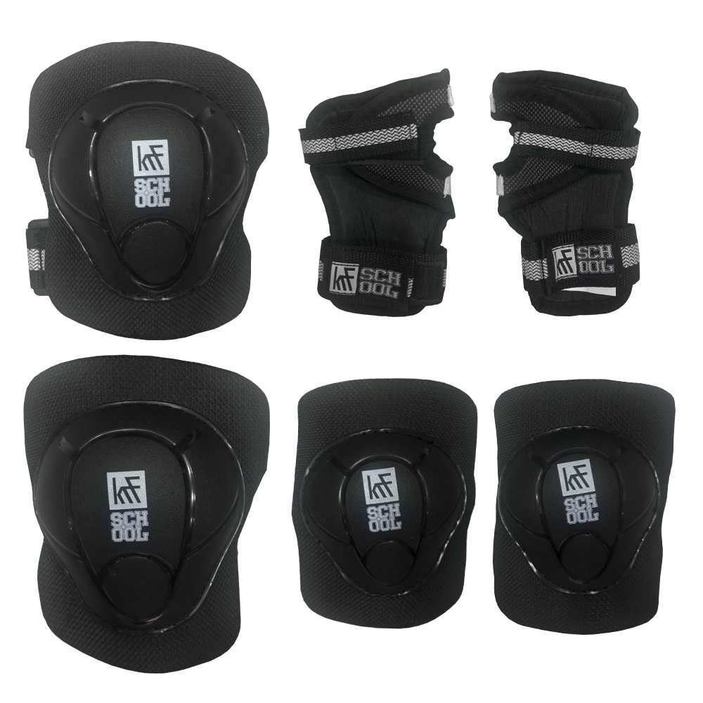 SET PROTECCIONES JUNIOR KRF SCHOOL NEGRO