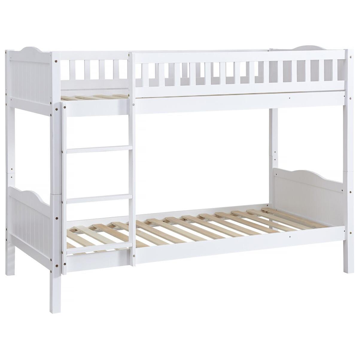 Habitat y Jardin - Litera infantil "Gabriel" - Madera - Blanco - 90 x 190 cm