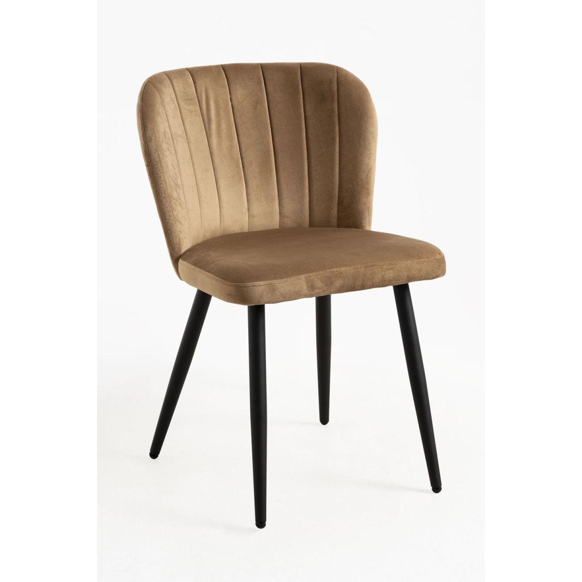 Regalos Miguel - Sillas Comedor - Silla Luk Terciopelo - Marrón claro