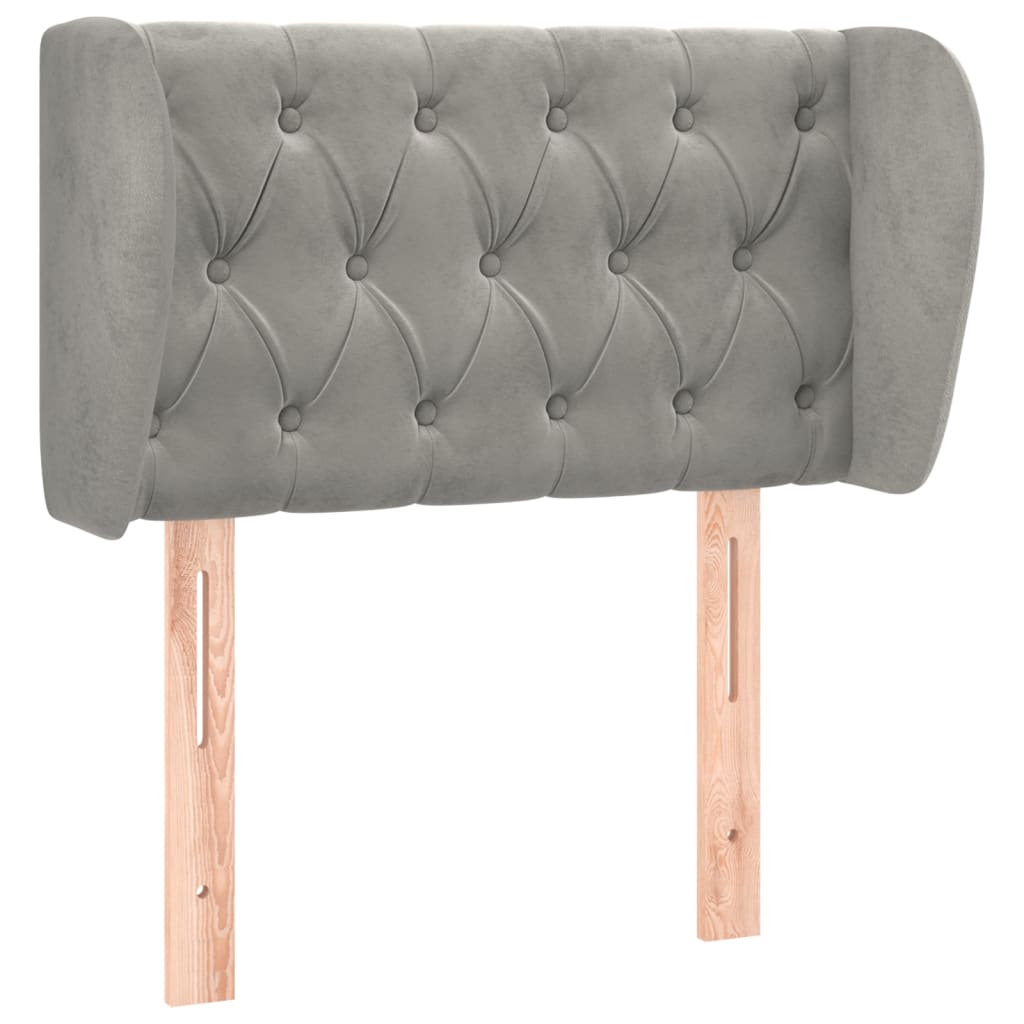 vidaXL Cabecero de terciopelo gris claro 83x23x78/88 cm