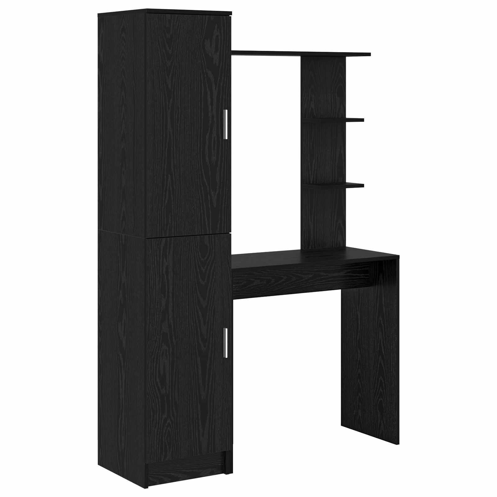 vidaXL Escritorio 2 pcs Roble Negro