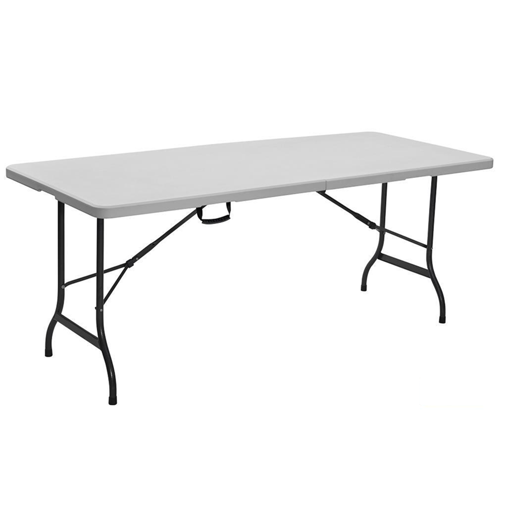 Mesa Plegable Rectangular 180 cm | Bloqueo de Seguridad | Exterior e Interior