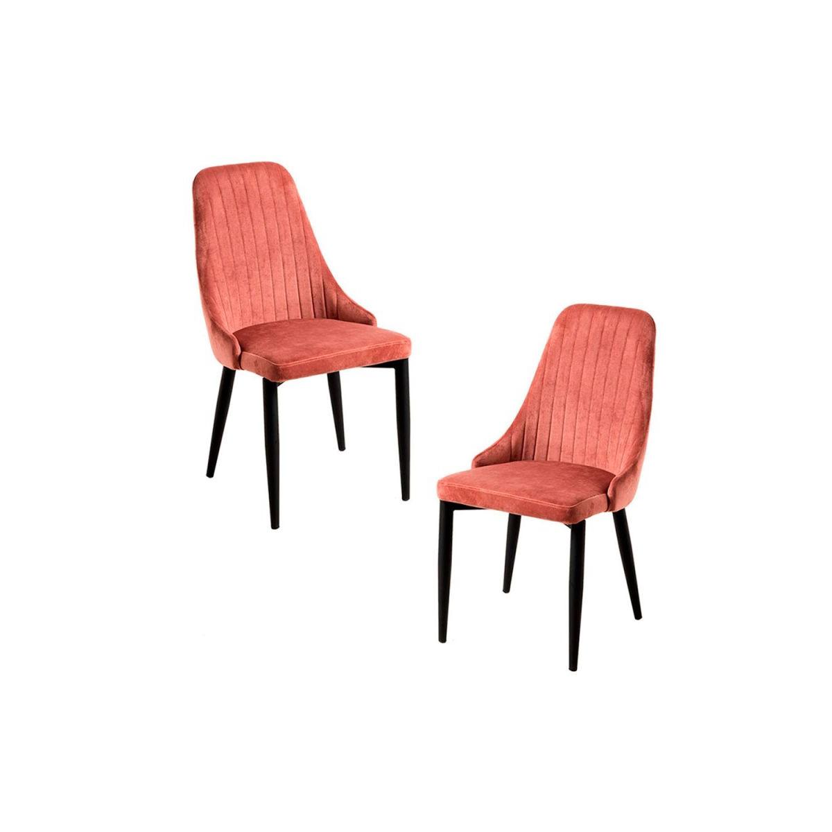 Regalos Miguel - Packs Sillas Comedor - Pack 2 Sillas Kan Terciopelo - Rosa
