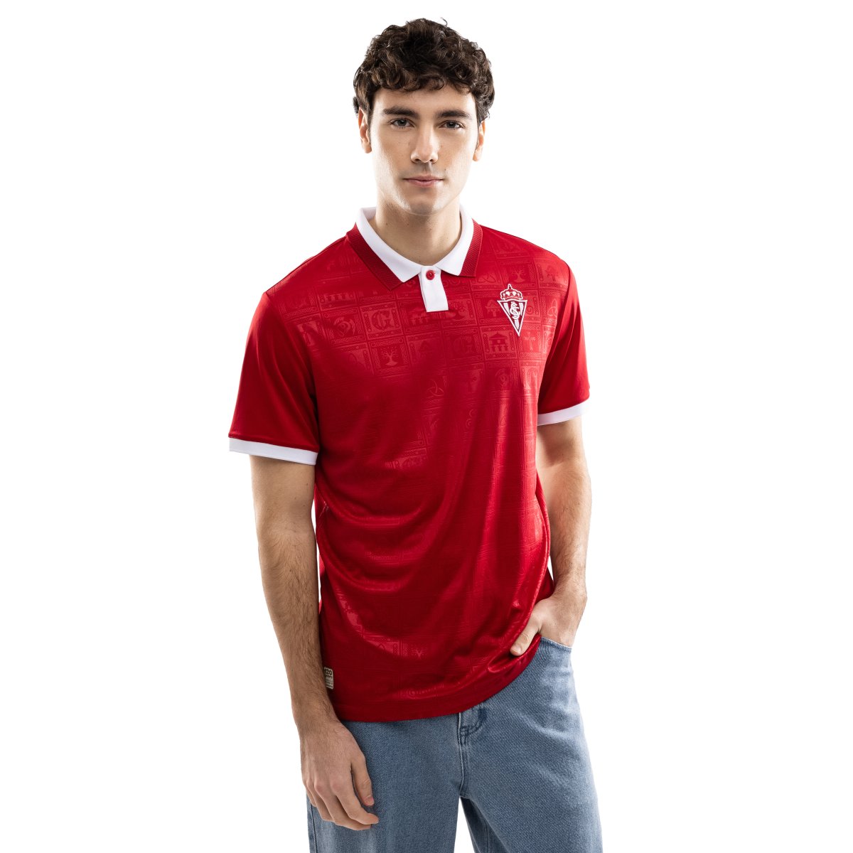 SIROKO - Polo Retro de Fútbol - 120º Aniversario Real Sporting de Gijón - Siroko SC120 Sportinguista Red_