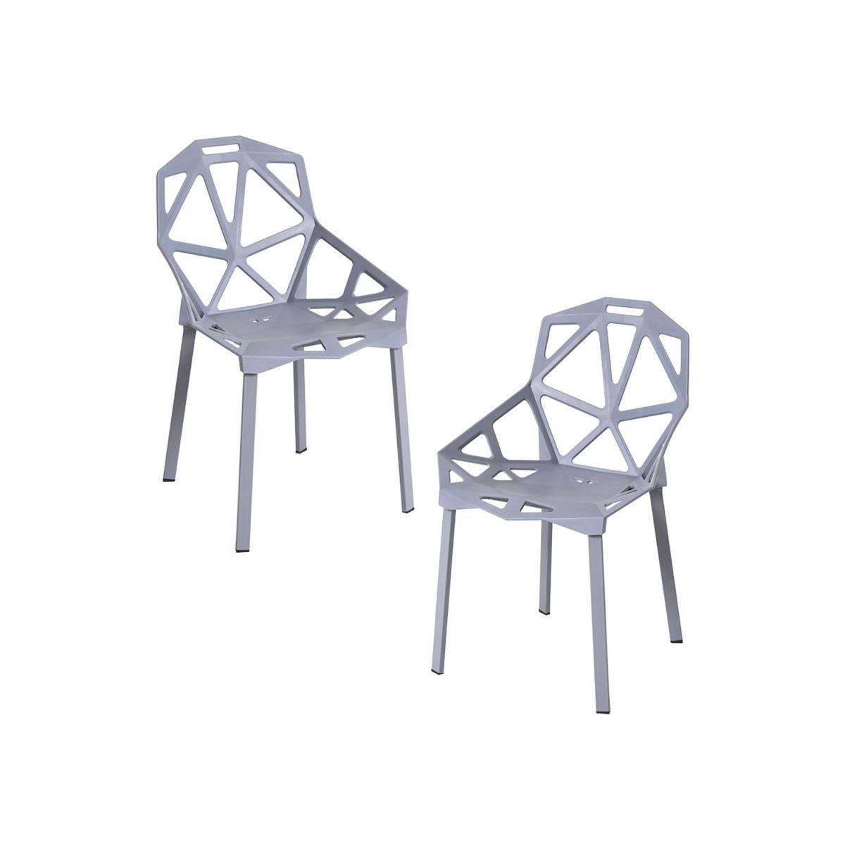 Regalos Miguel - Packs Sillas Comedor - Pack 2 Sillas Omega - Gris oscuro