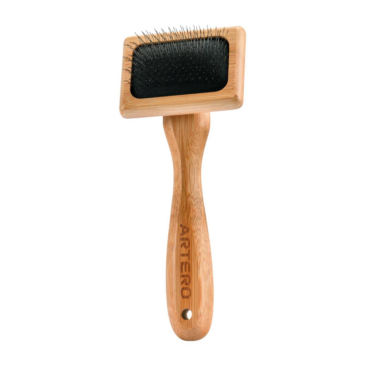 Artero Romeo - Carda Xs - Cepillo para Mascotas - Mango de Bambú Ergonómico - Sistema Air Cushion - Púas Finas para Estirado y Volumen