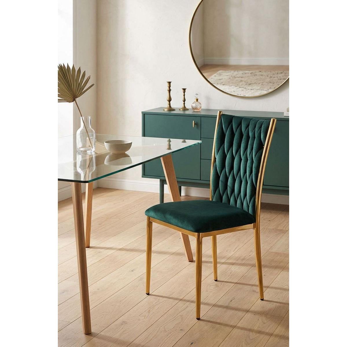 Regalos Miguel - Sillas Comedor - Silla Wiwen Golden Terciopelo - Beige