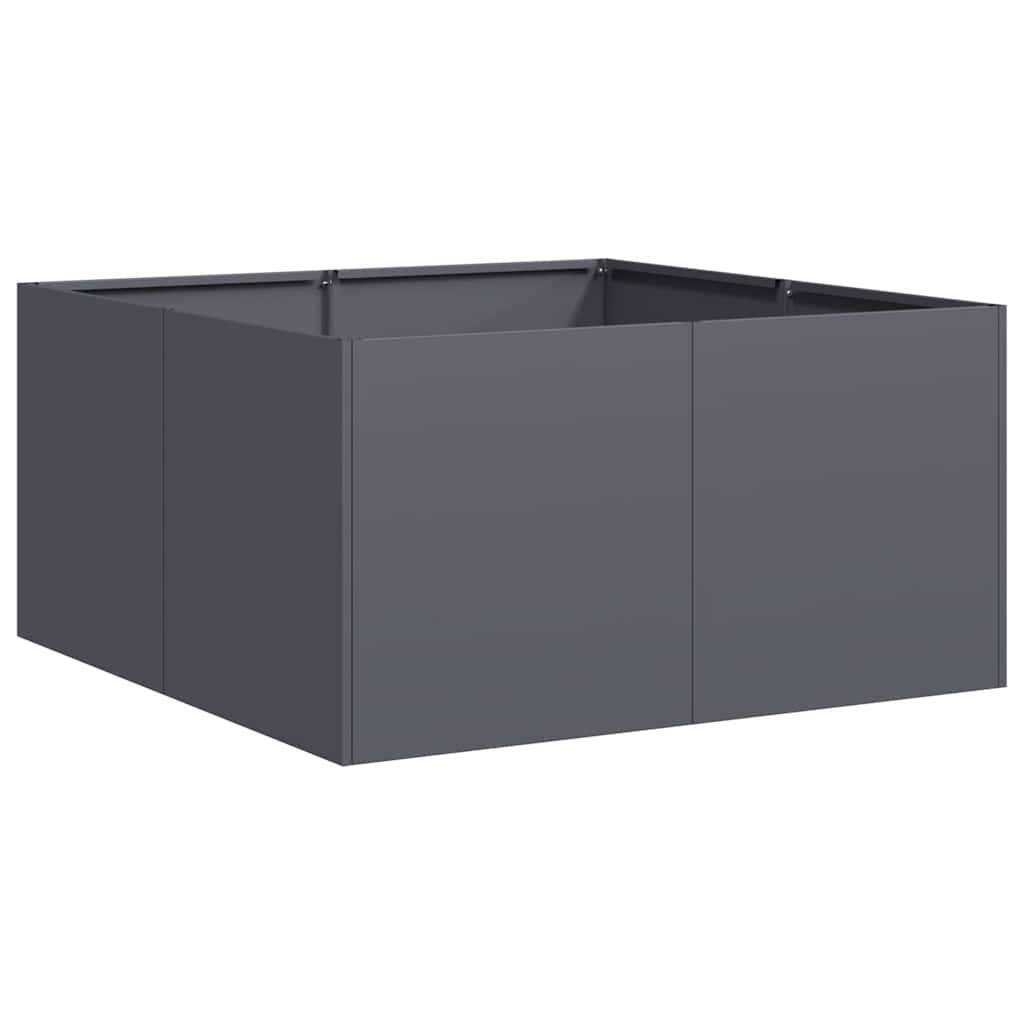 vidaXL Jardinera de acero laminado en frío antracita 80x80x40 cm