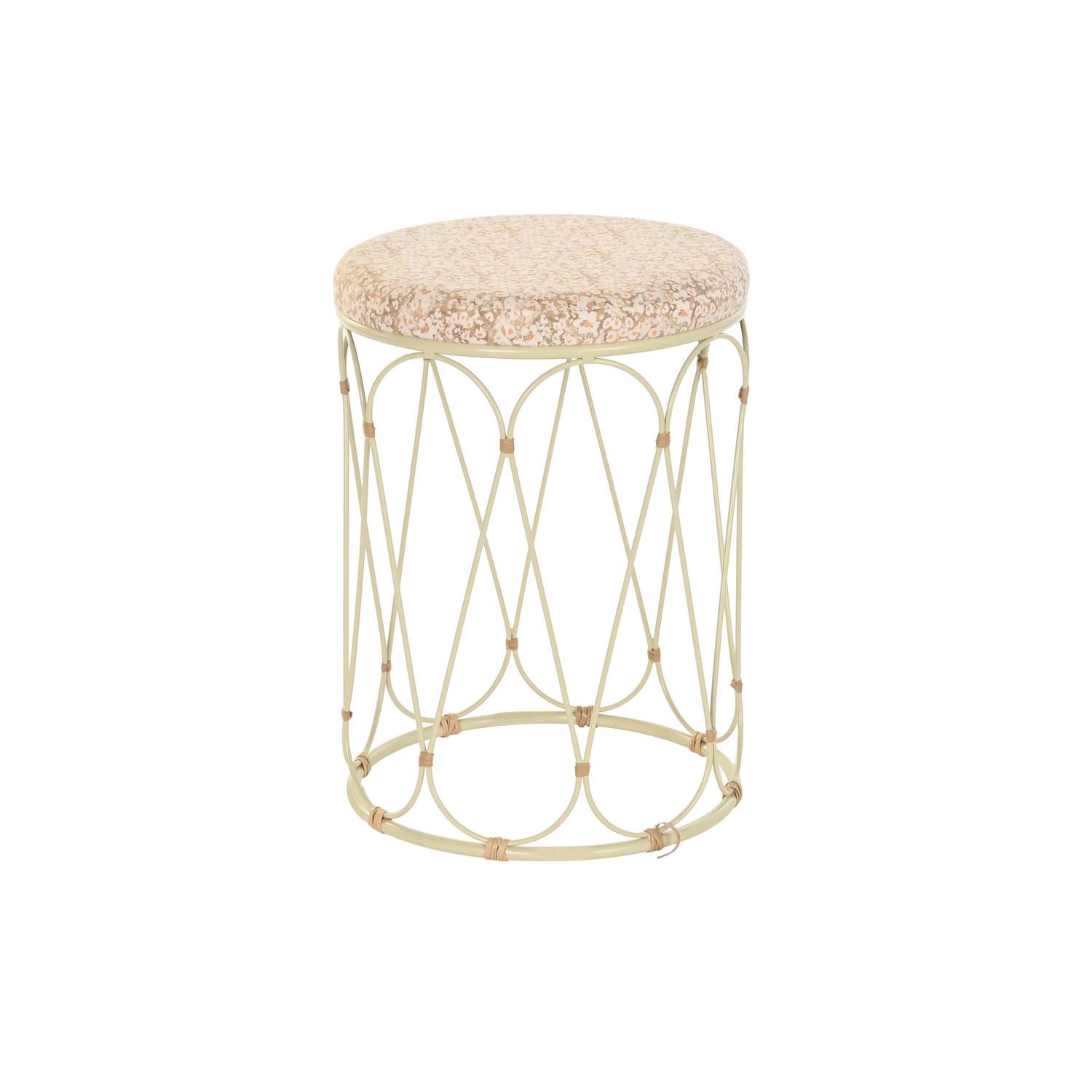 Mesita Auxiliar Ratan Metal 35X35X49 Natural - Fijalo - El mejor complemento para tu hogar.
