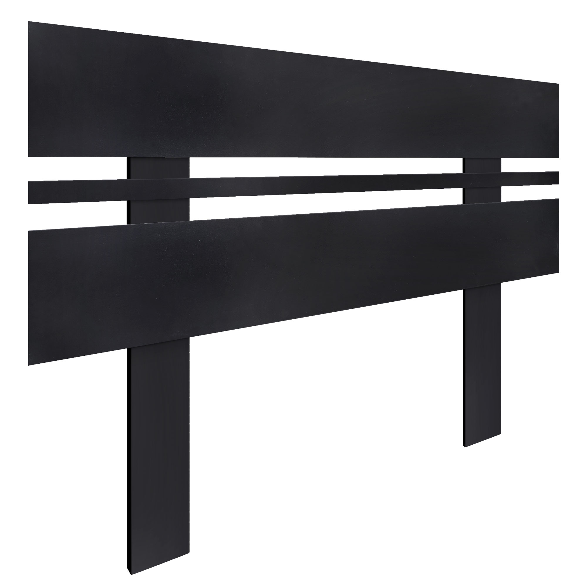 DHOME Cabecero de Madera reciclada DM Horizontal Ancho con Patas Cama Palets Herrajes incluidos