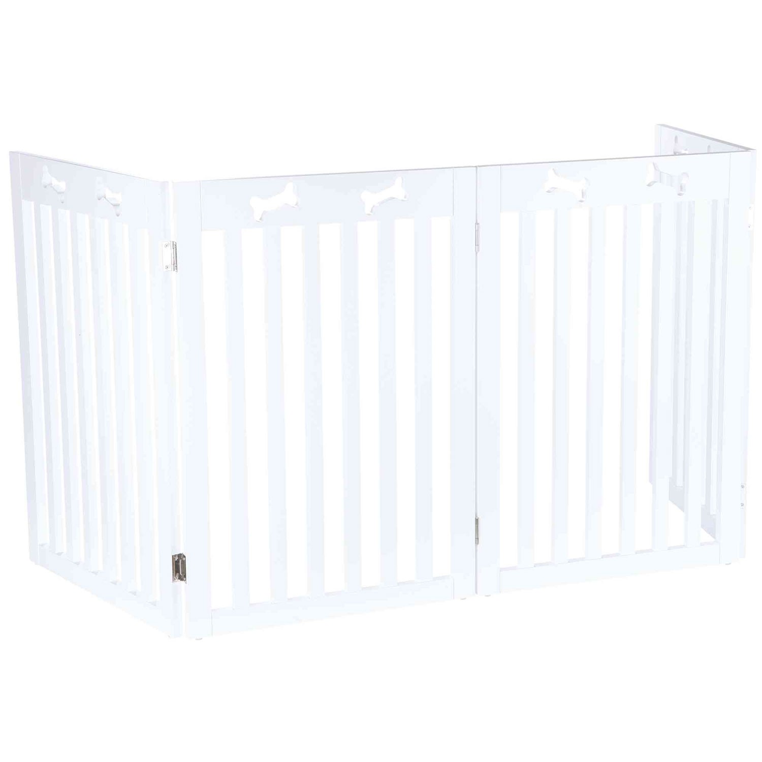 TRIXIE Barrera blanco | Puerta Perros, 4-partes, 60-160 × 75 cm, Blanco