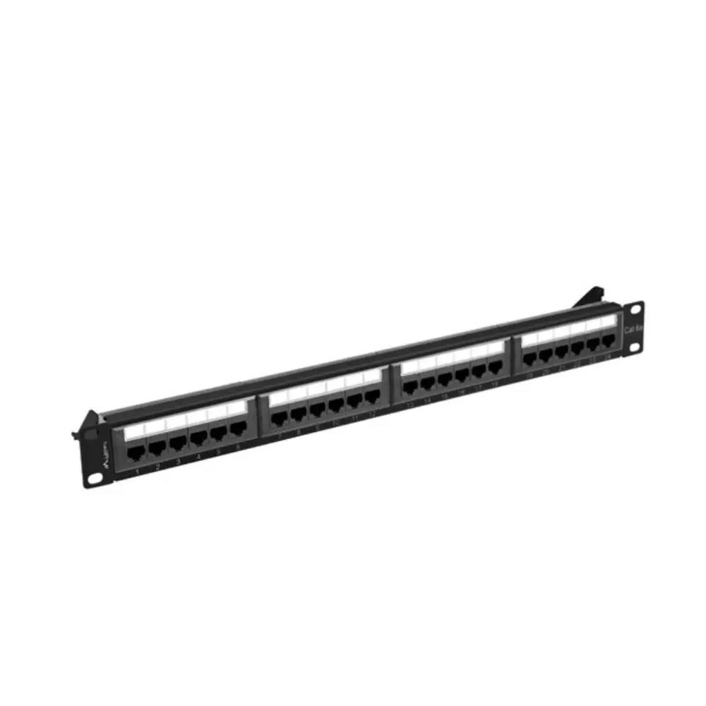 Patch Panel Lanberg PPUA-1024-B Cat6a UTP 24 Puertos Montaje en Bastidor 1U Negro