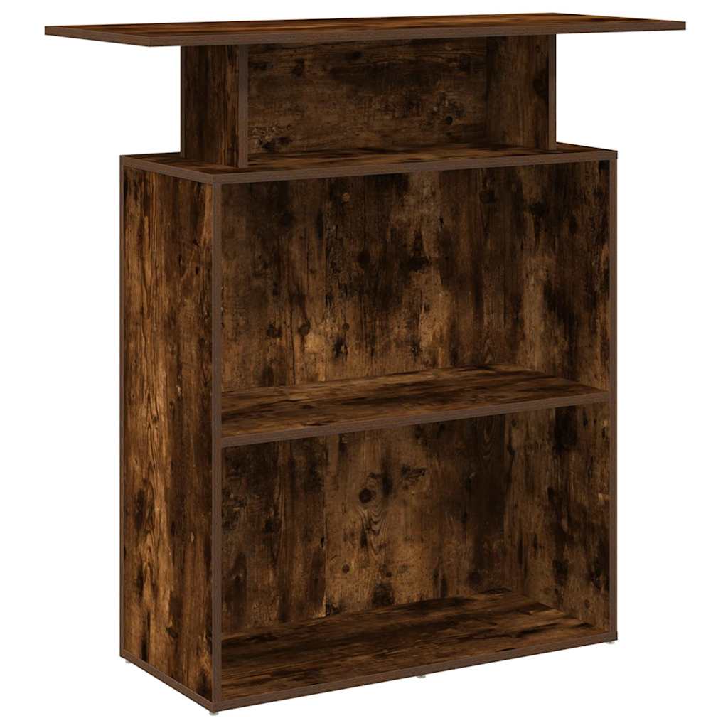 vidaXL Mostrador de recepción roble ahumado 100x40x104 cm