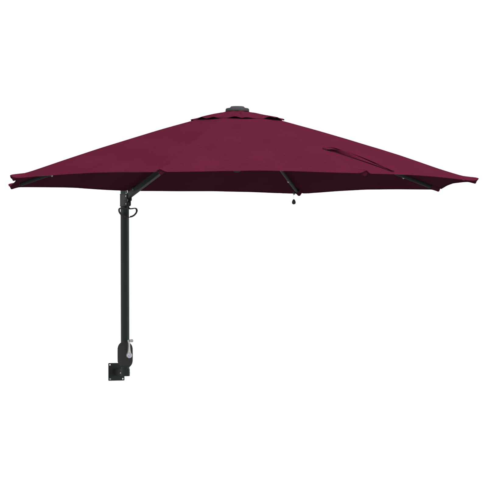 vidaXL Sombrilla de jardín Manual Rojo Burdeos 248 x 248 x 148 cm