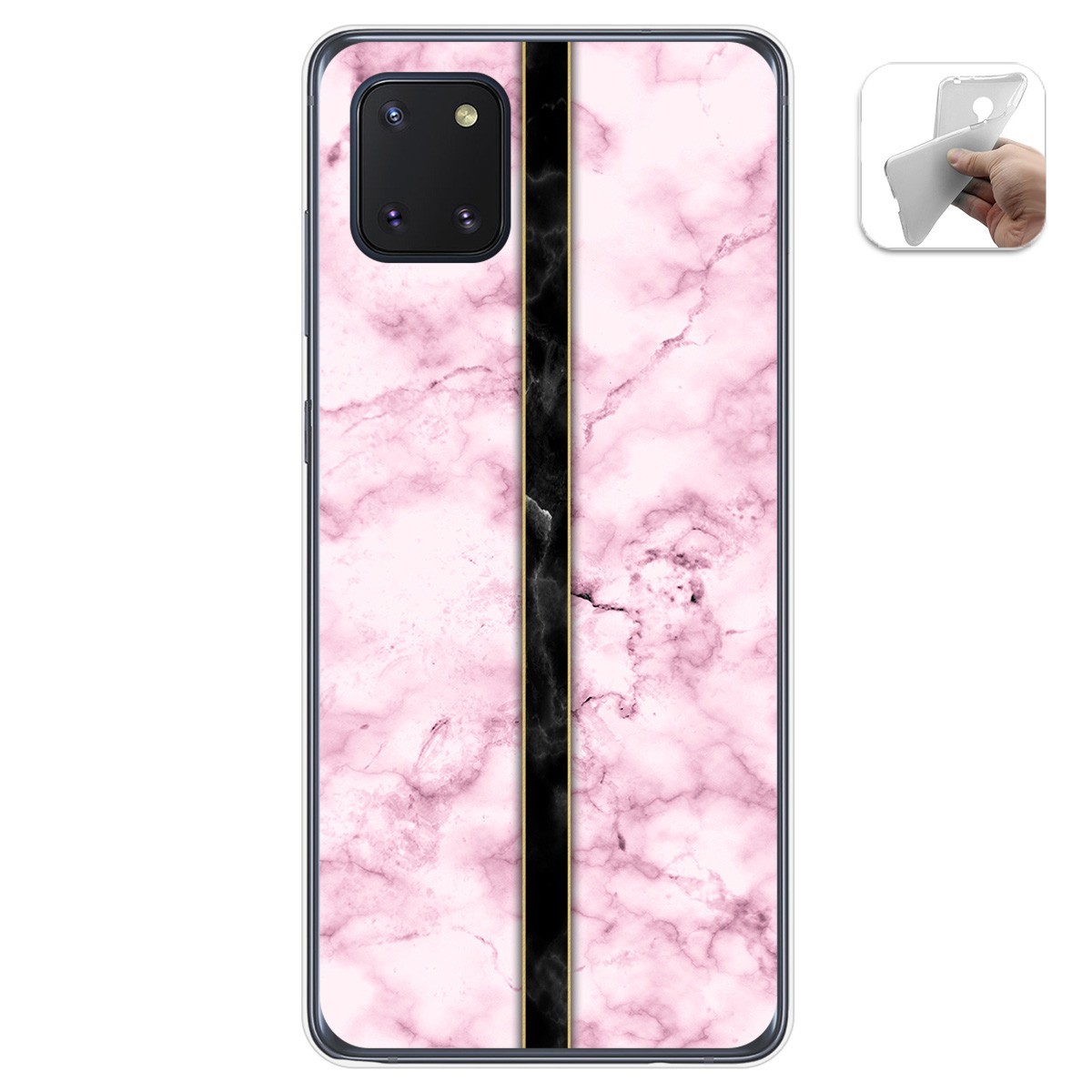 Tumundosmartphone Funda Gel Tpu para Samsung Galaxy Note 10 Lite diseño Mármol 04 Dibujos