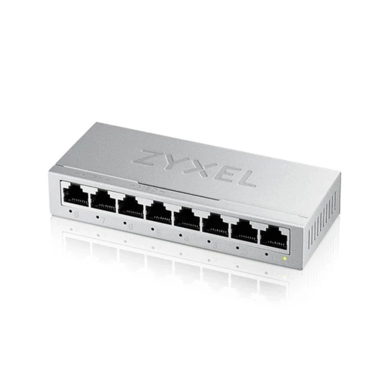 HUB Switch puertos 8 x puertos Ethernet RJ-45 100/1000 Mbps ZYXEL GS-108BV5-EU0101F | Gigabit Ethernet (100/1000 Mbps)
