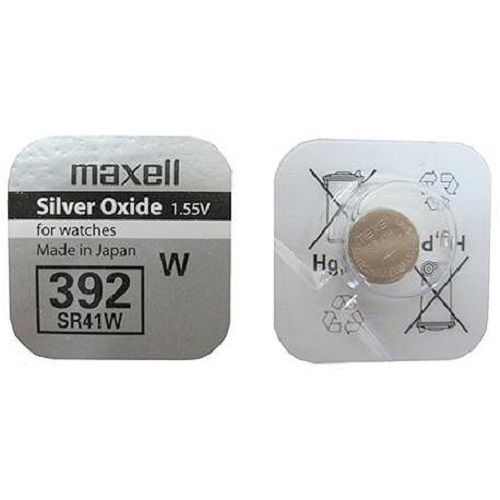 CABLEPELADO Pila de Boton oxido Plata | Pila 392 | Pila SR41W | Voltaje de la Pila: 1,55 V | Capacidad de batería: 39 mAh | 1 Unidad