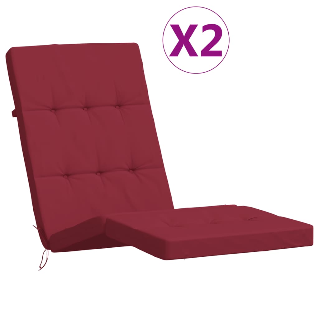 Vidaxl Cojines para Tumbona 2 Uds Tela Color Antracita