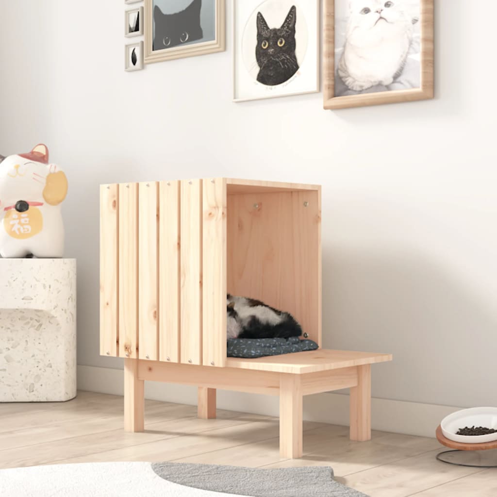 vidaXL Casa para Gatos de Mascotas Animales Interior Color Natural,  Blanco, y mas