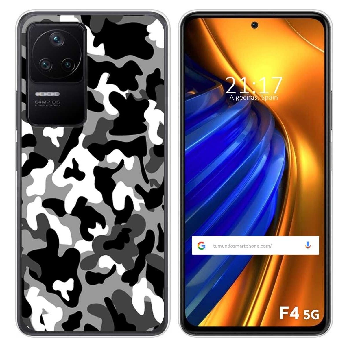Funda Silicona para Xiaomi Poco F4 5G diseño Snow Camuflaje Dibujos