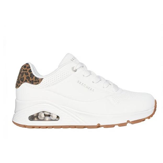 Deportivo Camara De Aire Mujer Skechers 177093 Leopardo Blanco