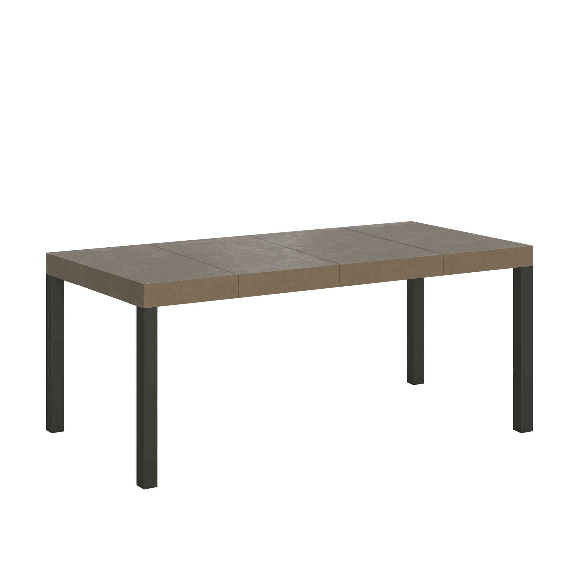 Mesa extensible Everyday Premium 90/246x90 cm en gris tórtola con patas antracita - Itamoby