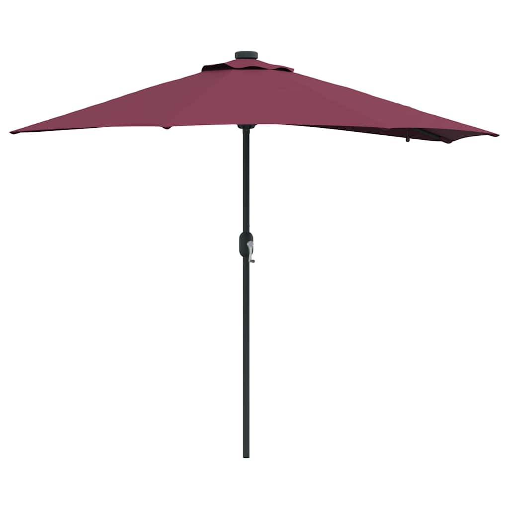 vidaXL Sombrilla de jardín Rojo Burdeos 294 x 150 x 223 cm