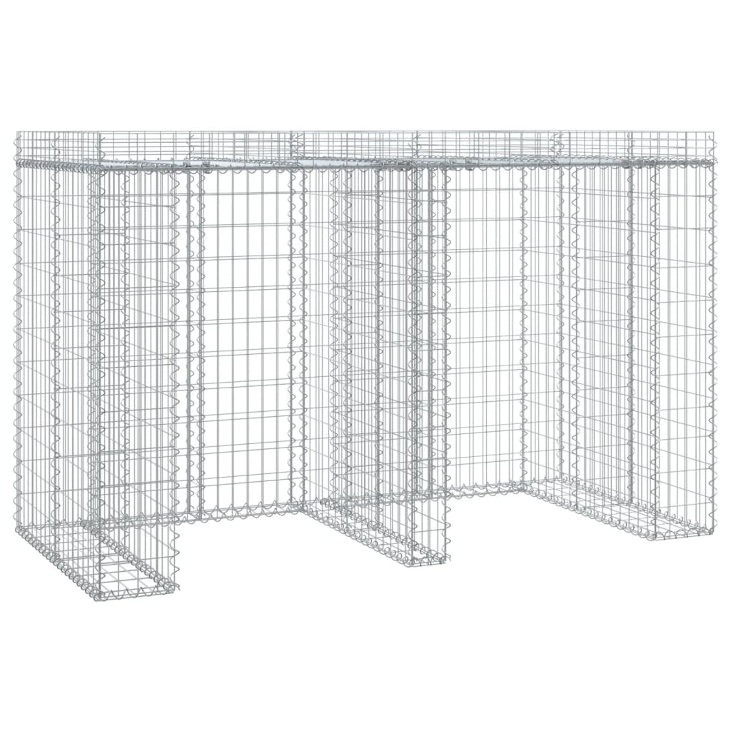 vidaXL Muro de Gaviones para Contenedor de Basura Jaula Hierro Dimensiones 1 Cubo, 2 Cubos, 3 Cubos
