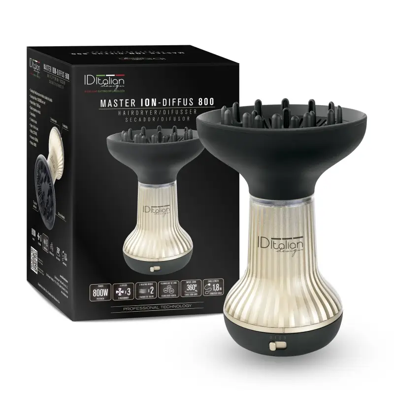 Iditalian Secador Difusor Ion-Difuss 800 Haircare 800W - Italian Design